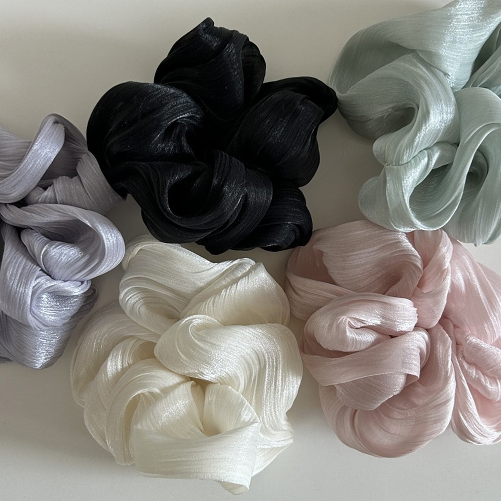 Korean Girls Lifestyle - Korean-style Hair Tie Fashionable Pearlescent Large