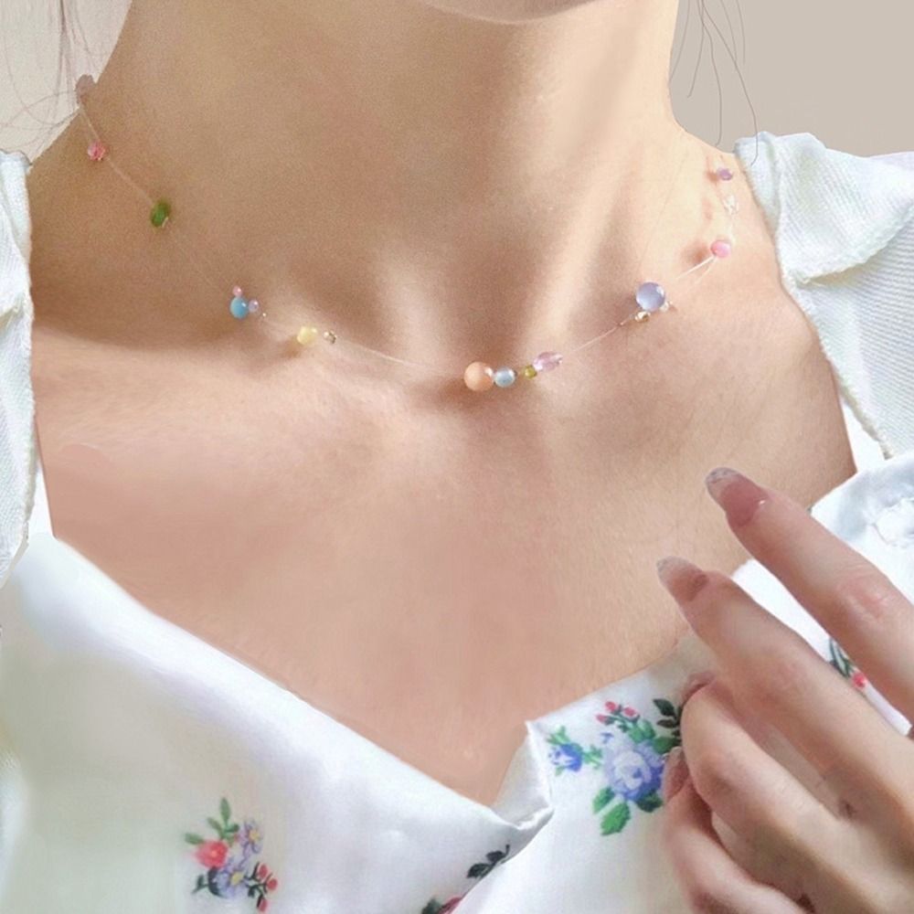 Korean Girls Lifestyle - Trendy Alloy Korean Style Necklace Resin
