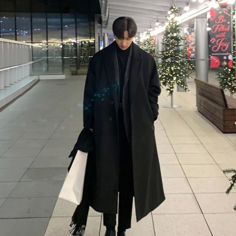 Korean Girls Lifestyle - Korean Style Men's Loose Casual Single-breasted