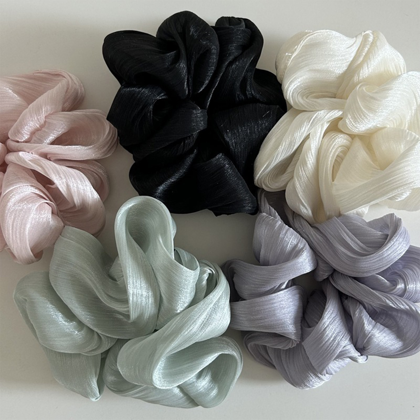 Korean Girls Lifestyle - Korean-style Hair Tie Fashionable Pearlescent Large